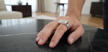 Кольцо, Печатка, Проба 925, Мужские, Фианит, Б/у