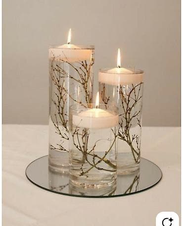 Свечи: Плавающие свечи-таблетки, белые - Формат: круглые плавающие свечи - — 1