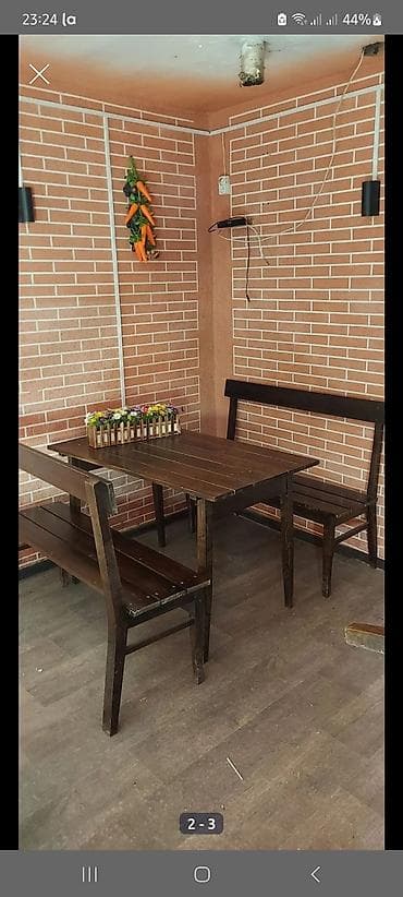 Кухонный стол и стул, Б/у, Самовывоз, цвет - Коричневый at lalafo.kg Кухонный стол и стул, Б/у, Самовывоз, цвет - Коричневый