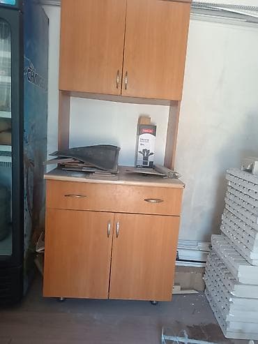 Кухонные гарнитуры: Кухонный гарнитур, Б/у, цвет - Коричневый, ДСП, Самовывоз — 3