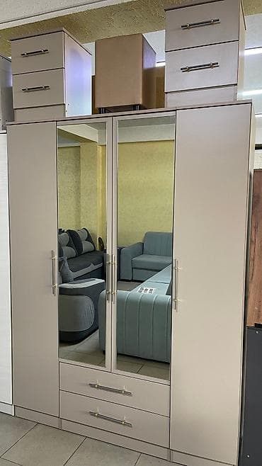 Уктоочу бөлмө гарнитурлары: Уктоочу бөлмө гарнитуру, Жаңы, Эки кишилик керебет, Шкаф, Комод, ДСП, Акысыз жеткирүү — 1