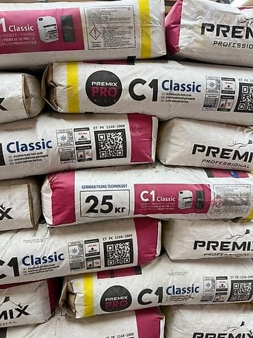 Клей для плитки Premix Pro C1 Classic предназначен для внутренних и at lalafo.kg Клей для плитки Premix Pro C1 Classic предназначен для внутренних и