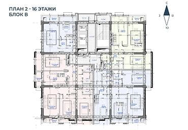 variant kg: 3 комнаты, 134 м², Элитка, 14 этаж, Готовая ПСО (под самоотделку) — 8