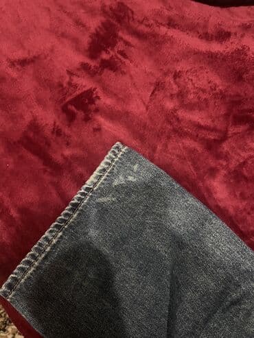 сумка miu miu: Джинсы, Трубы, Средняя талия, С вышивкой, M — 3