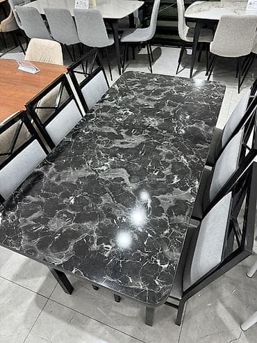 dinner table: Кухонный стол и стул, цвет - Черный — 3