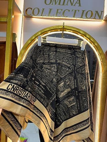 кожаные сумки мужские бишкек: Платок/шемизетта с монохромным принтом - Цвет: чёрно-белый - Рисунок — 6