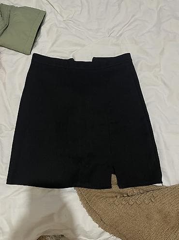 платье с разрезом: Юбка, Мини, Трикотаж, Высокая талия, С вырезом — 3