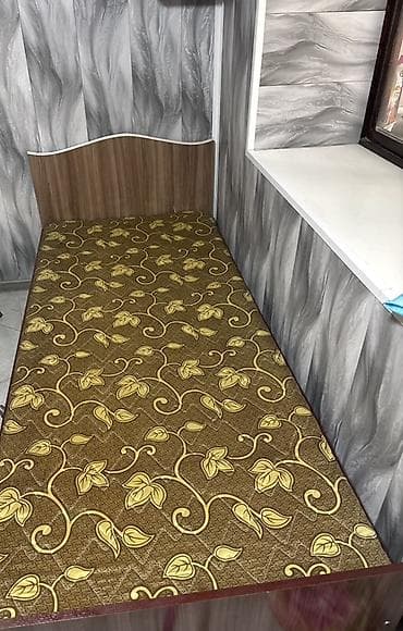 Односпальная кровать, С матрасом, длина - 195 см