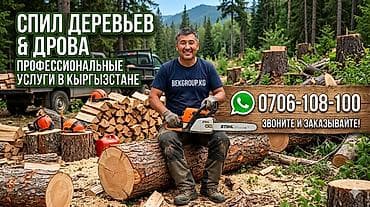 Услуги: спил деревьев и заготовка дров. - Профессиональный спил