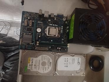 Компьютеры, ноутбуки и планшеты: Gigabyte ga-h61m-s1 и проц i5 3470s 8 Гб ОЗУ БП на 420w 2 жоских диска — 2