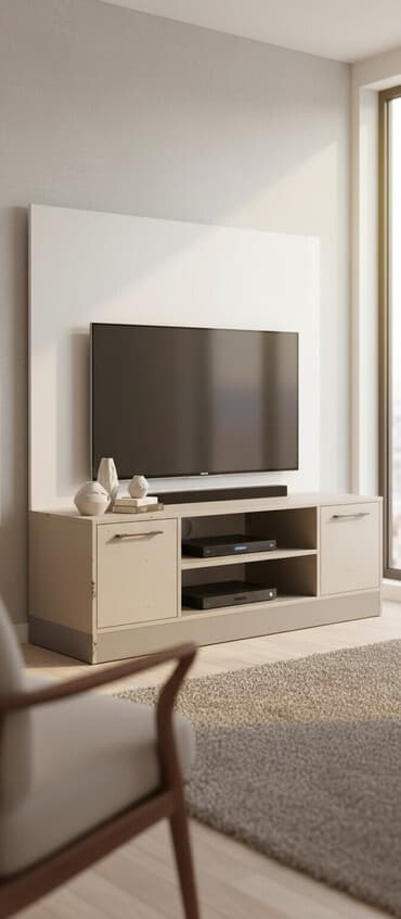 Тумба и подставка для телевизора, Новый, Напольная, Самовывоз, цвет - Серый