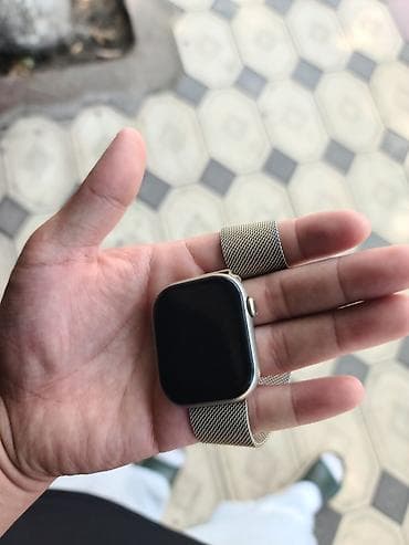 Смарт‑часы в стиле Apple Watch с металлическим миланским ремешком