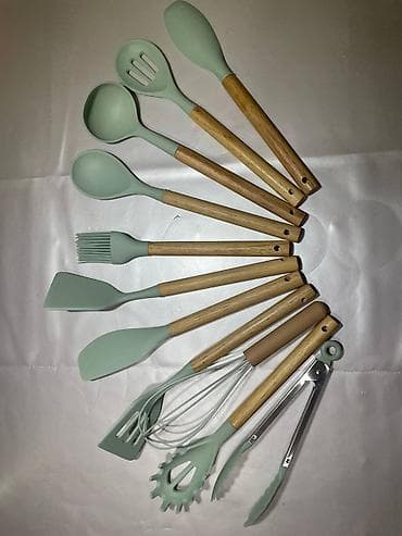 лепщица пельмени: Набор кухонных принадлежностей с подставкой, мятный цвет Состав — 3