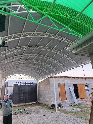 Все для дома и сада: Навес, Арочный, Металл, Поликарбонат, Установка — 7
