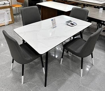 dinner table: Кухонный стол и стул, Новый, Самовывоз, цвет - Белый — 2