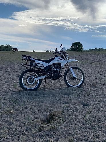 фикс цунами эсемес 100: Эндуро/двухподвесный мотоцикл класса dual-sport, белый цвет. Основные — 3
