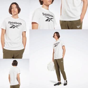 Футболкалар: REEBOK. Футболка Reebok с большим логотипом. ДЛЯ ПОВСЕДНЕВНОЙ НОСКИ ИЗ — 4