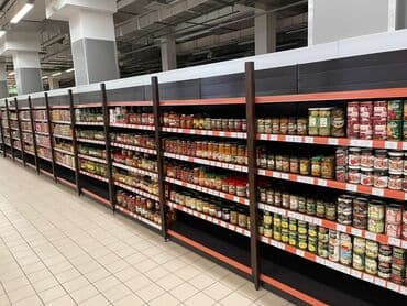 оборудование для бутика: Витрины, стеллажи, полки торговые металлические б/у, полка магазинная — 2