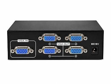 4 x: 🔌 VGA Splitter 1x4 (на 4 порта) VGA Splitter 1x4 предназначен для — 1