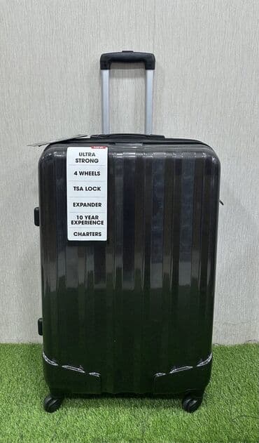 с жемчугом: Чемодан, Новый, Материал: Пластик, Большой (более 70 л), Вращающиеся колеса на 360°, Кодовый замок, На колесах — 4