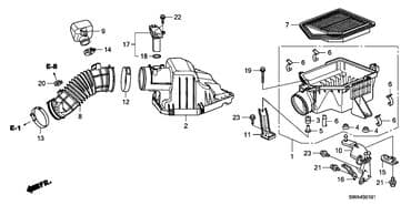 infinity: Гофра воздушного фильтра (воздушный патрубок на фильтр ) Honda CR-V — 2