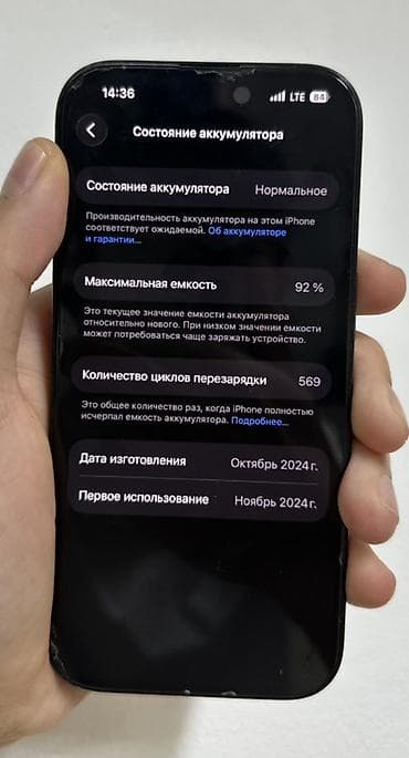 айфон 6 plus: IPhone 16 Pro, 512 ГБ, Черный, Коробка, 92 % — 2