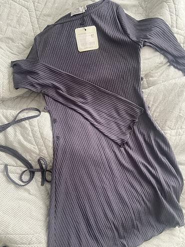 slim patch: Повседневное платье, Короткая модель, Трикотаж, Лапша, S, XS — 5