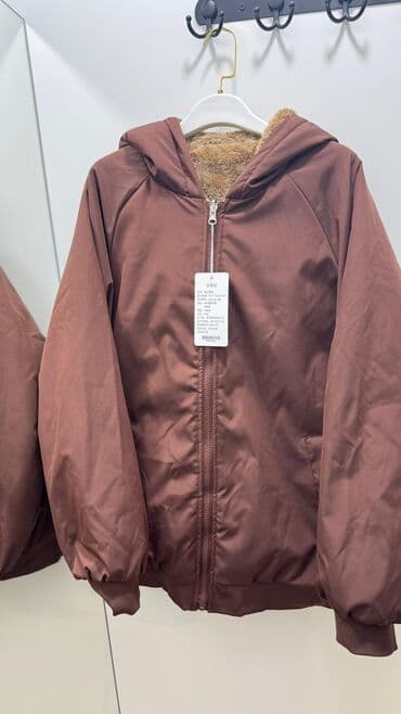 button куртка двухсторонняя: Двусторонняя курточка обсолютно новая, в красивом шоколадном оттенке — 2