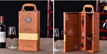 винная полка: Подарочный кейс для вина 2 вида: Черный / Коричневый • Кейс(с — 2