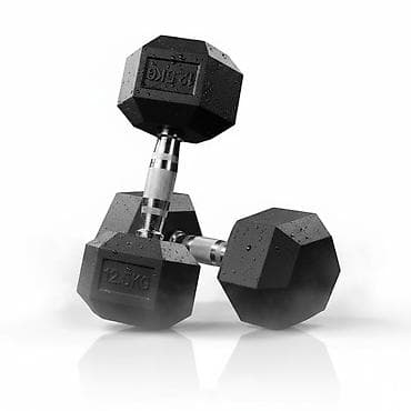 гантели active: Гантели гексагональные 12,5 кг (пара) - Вес каждой гантели: 12,5 кг — 1