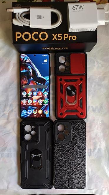Poco X5 Pro 5G, Б/у, 256 ГБ, цвет - Черный, 2 SIM