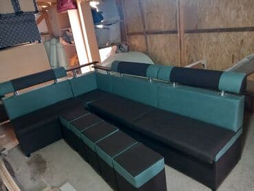 типовые размеры кухонной мебели: Уголок кухонный 2.50х1.50. Стол 190х90 5 пуфик — 3