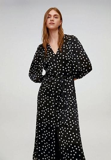 pull beer: Повседневное платье, Италия, Лето, Длинная модель, Вискоза, На запах, S — 3