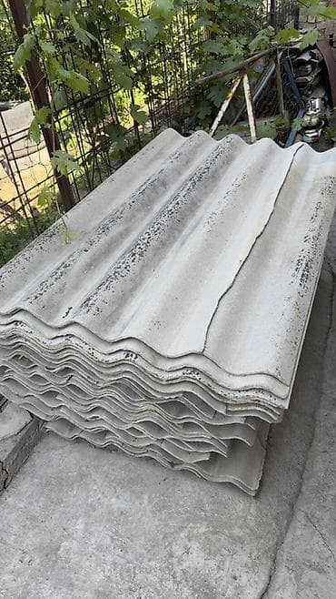 листы шифер: Шифер, Асбестоцементный, 6 волновой, Другой производитель, Б/у — 2