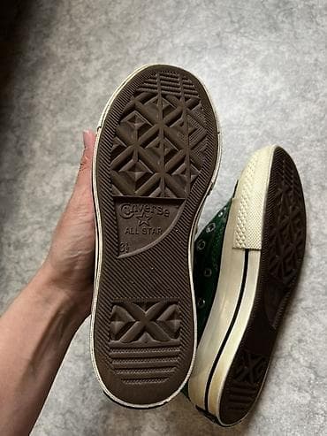 конверс: Мужские кроссовки, 36, Converse, Б/у, цвет - Зеленый, Самовывоз — 5