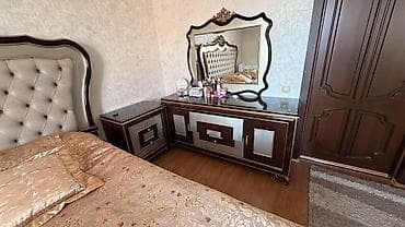 мебель деревянная: Спальный гарнитур, Двуспальная кровать, Дерево, цвет - Коричневый — 2