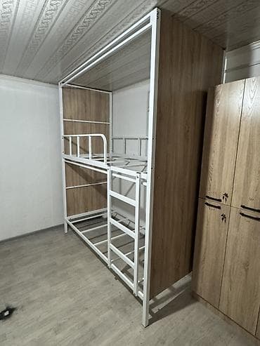 Эмерек чогултуу: Двухъярусная металлическая кровать - Прочная сварная рама из — 1