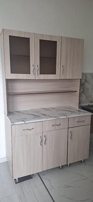 Офис эмереги: Ашкана үчүн шкаф, Колдонулган, Полго орнотулма, Жуугучсуз, ЛДСП — 1