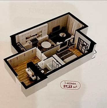 кввр: 1 комната, 57 м², Элитка, 17 этаж, Готовая ПСО (под самоотделку) — 10