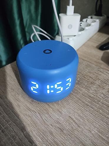 flip 4: Умная колонка «Яндекс Станция Лайт 2» с часами, синяя. Весь набор — 2