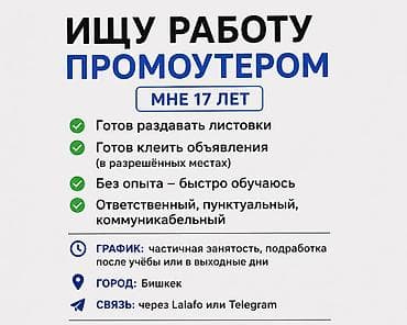 Резюме: Промоутер, Без опыта, Младше 18 лет — 1