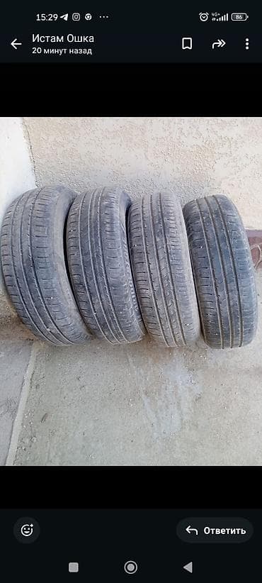 Шины 185 / 65 / R 15, Лето, Б/у, Комплект, Легковые, Bridgestone