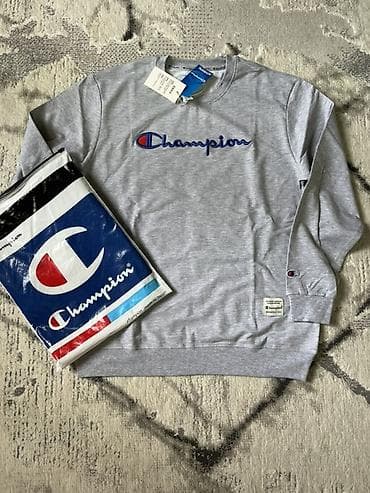 Толстовки: Мужская толстовка, XL, 2XL, Champion, Новый, цвет - Серый, Самовывоз, Платная доставка — 1