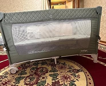 манеж для игр: Манеж-кровать 3-в-1 Indigo/Play+. Функции: - приставная кровать к — 3