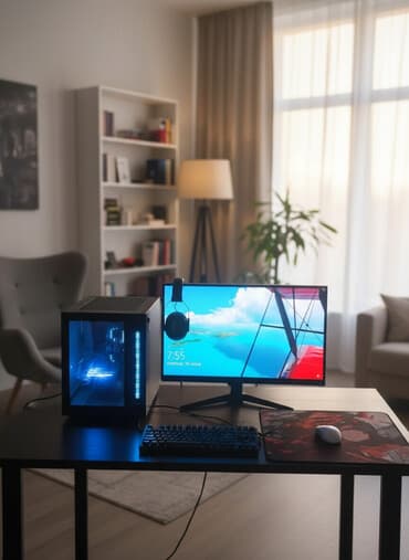 купить игровые компьютеры: Компьютер, ядер - 6, ОЗУ 16 ГБ, Для работы, учебы, Б/у, AMD Ryzen 5, NVIDIA GeForce RTX 3060, NVMe — 1