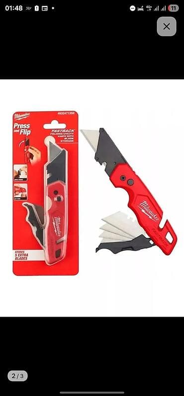 Кесүүчү шаймандар: Складные строительные ножи ToughBuilt и Milwaukee (компактный) — 5