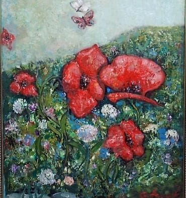 цветы картины маслом: Картина маслом на холсте в раме- авторская работа -эксклюзивный — 1