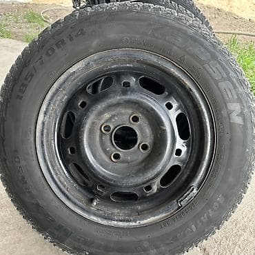 бир: Дөңгөлөктөр монтажда 185 / 70 / R 14, Кыш, Комплект, Жеңил унаалар, Темир, тешиктери - 5 — 5