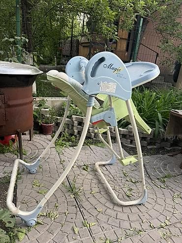 Стульчик для кормления, Б/у, Другой бренд, Металл, Другой вид, цвет - Голубой, Самовывоз, Платная доставка