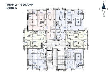 2 8: 2 комнаты, 75 м², Элитка, 4 этаж, Готовая ПСО (под самоотделку) — 4